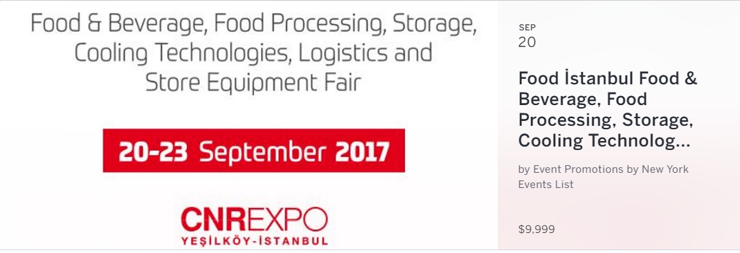 FOOD Istanbul Expo will be held on 20-23 September 2017 at CNR Expo, Yesilkoy!

Targeting the vision of being the largest trade platform of the Turkish food industry, FOOD Istanbul Expo will be launched in 2017 at CNR Expo Yesilkoy with proven track record of qualified service and advantageous venue location!

CNR Holding, continues to expand its event portfolio with excitedly and proudly by adding FOOD Istanbul Expo which was previously organized under the well known brand of CNR GIDA Fair and gave a break at 2012.

Turkish food and beverage industry maintains its remarkable position with productivity and dynamism, achieved a success